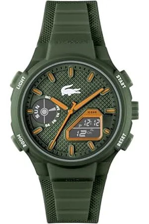 Lacoste Montre Quartz Multifonction Analogique-Digitale pour homme Collection LC33 avec Bracelet en silicone