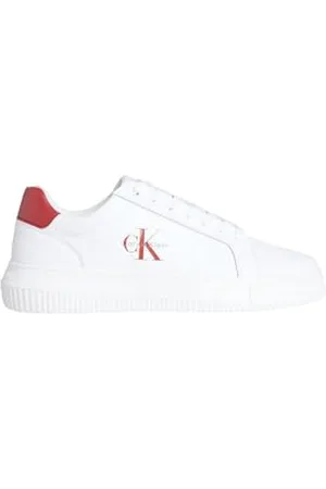 Calvin Klein Homme Chunky Cupsole Mono LTH Ym0ym01317 Bas, White (Bright White/Tandoori Spice), 40 EU