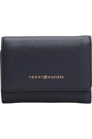 Tommy Hilfiger Portefeuille Femme Logotape Trifold Petit, Bleu (Space Blue Corp), Taille Unique