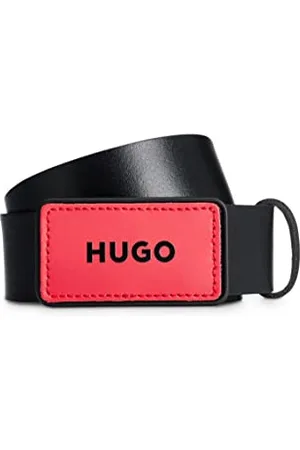 HUGO BOSS Hommes Gipatch GbSz35 Ceinture en cuir avec étiquettes de boucle interchangeables