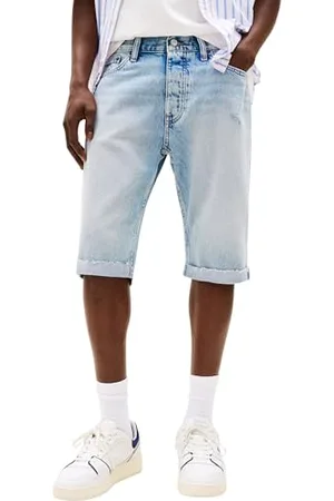 Tommy Hilfiger Short en Denim Homme Ryan Tapered Fit, Bleu (Denim Light), 32W