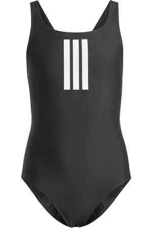adidas Fille 3-Stripes Swimsuit Kids, Black/White, 11-12 Years