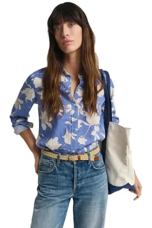 GANT Reg Floral Print Linen Shirt Blouse, , 40 Femmes