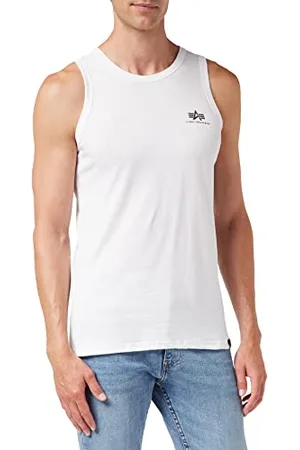 Alpha Industries Small Logo Débardeur pour Hommes T-Shirt, White