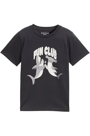TOM TAILOR 1046551 T-Shirt, 29476-Gris Coal, 104-110 Garçon