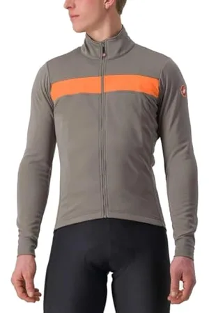 Castelli 4521503-064 RADDOPPIA 3 JKT Jacket Homme NICKEL GRAY/RED ORANGE Taille M