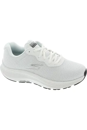 Skechers Femme GO Run CONSISTENT 2.0 Engaged COHÉRENT ENGAGÉ, White Textile/Black Trim, 56 EU