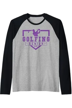 Class of 2026 Graduation Shirts Golf Senior Golf de nuit Senior 2026 Graduation 88 Manche Raglan