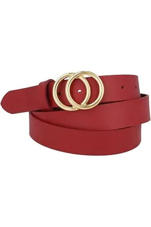 MGM Cercles de Ceinture, Rouge foncé-Doré, 105 cm Femme
