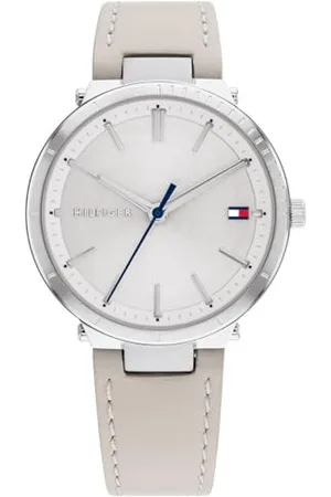 Tommy Hilfiger Montre Analogique à Quartz pour Femme avec Bracelet en Cuir Gris - 1782410
