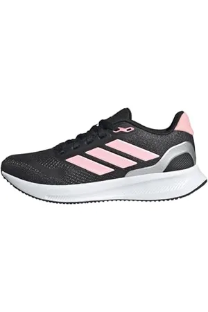 adidas Mixte Enfant RUNFALCON 5 Shoes Junior Running, Core Black/Pink/Silver Metallic