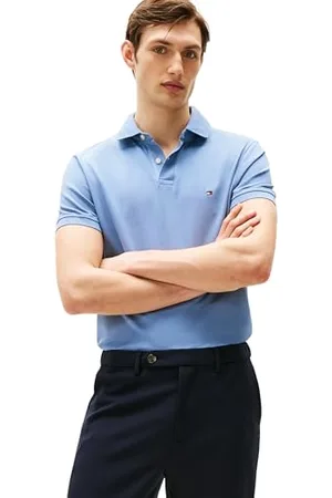 Tommy Hilfiger Polo Manches Courtes Homme 1985 Regular Fit, Bleu (Brisk Blue), L
