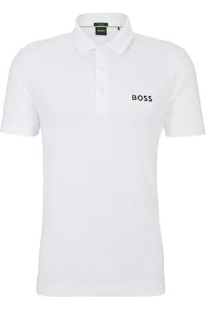 HUGO BOSS Hommes Paddytech Polo en Jacquard en dégradé avec Logo Contrastant