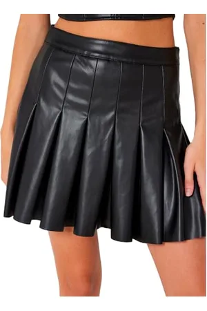 Noisy May Nmpaulo Hw Pleated PU Mini Skirt Noos Jupe, , M Femmes