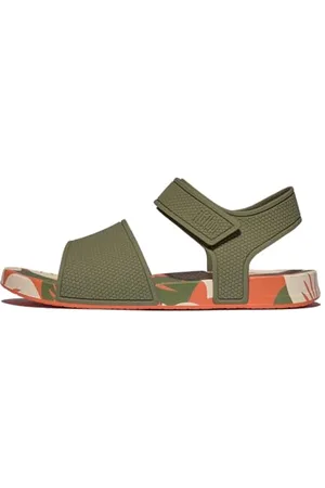 FitFlop Mixte Enfant Iqushion Kids Junior Leaf-Print Erg. B/S Sandals, , 31 EU