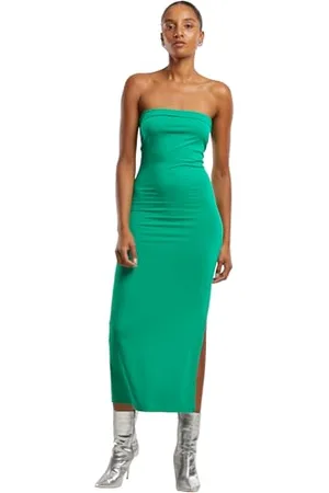 Urban classics Tb7468-ladies Bandeau Midi Dress Robe, , 4XL Femmes