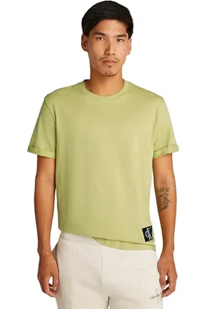 Calvin Klein Badge Turn UP Sleeve T-Shirt S/S, , L Homme