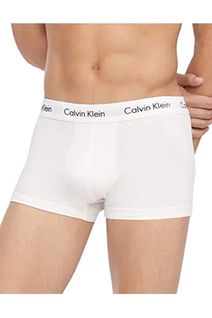 Calvin Klein Boxers Taille Basse Lot de 3 Homme Coton-Élasthanne, Blanc (White), S