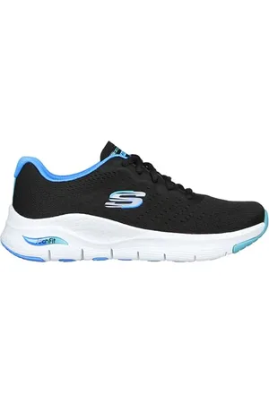 Skechers Femme Flex Appeal Appel Flexible 5.0, Black Mesh/Multi Trim - 39.5 EU