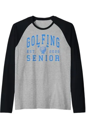 Class of 2026 Graduation Shirts Golf Senior Golf de nuit Senior 2026 Graduation 80 Manche Raglan