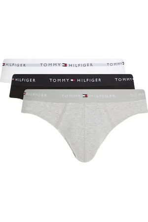 Tommy Hilfiger Culottes Lot de 3 Homme avec Ceinture à Motif Logo, Multicolore (Mid Hthr/ Blck/ Th Wht), XL