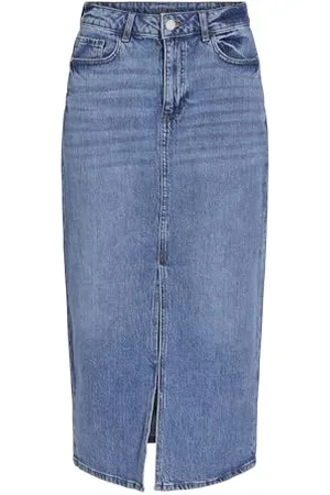 VILA Vijaf Hw Midi Skirt-Noos Jupe en Jean, , 44 Femmes