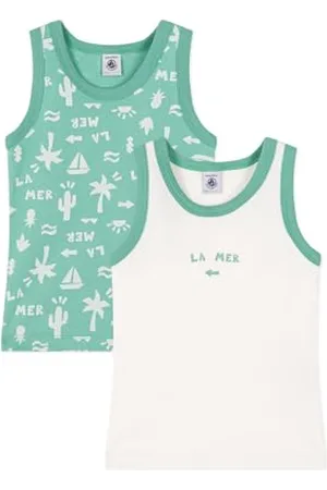 Petit Bateau A0CSZ Débardeurs, , 5 Ans (Lot de 2) Garçon