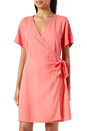 VERO MODA Vmmymilo SS Wide Wrap Short Dress WVN GA Robe Portefeuille, , XS Femmes