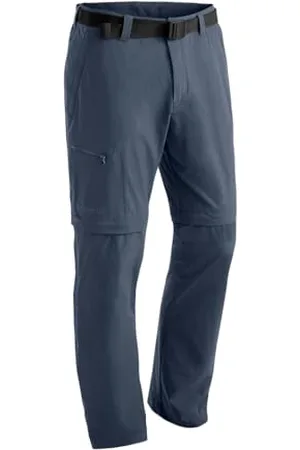 Maier Sports Tajo, Pantalon de randonnée pour homme, Pantalon outdoor déperlant pour le trekking et la randonnée, Fonction T-zip-off pratique, Sans PFC, MSTRETCH pro 4 et Dryprotec, Gris, 50 (W33/L32)
