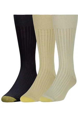 Gold Toe Lot de 3 paires de chaussettes classiques Canterbury Crew pour homme Taille unique 39-46, , L