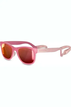Suavinex Lunettes de Soleil pour Enfants de 2 à 3 Ans, Lunettes Polarisées avec filtre UV 400, 100% Protection UVA et UVB, CAT 3, avec Étui et Bandeau, Très Flexibles et Légères, Rose Trame