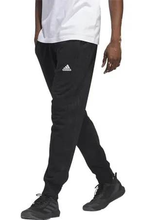 adidas Homme Essentials French Terry Tapered Cuff 3-Stripes Pants, Black, S Short