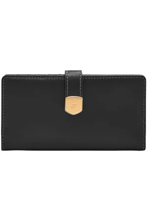 Fossil Porte-monnaie à fermeture zippée Continental Lennox, en cuir de vachette lisse, pour femme, SL10037001