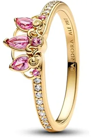 PANDORA Disney Princesse Raiponce Tiara Doré 163651C01, 52/16,6, Argent sterling, Zircone cubique