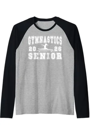 Class of 2026 Graduation Shirts Gymnastique Senior Nuit Gymnastique Senior 2026 Graduation 1 Manche Raglan