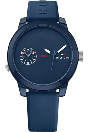 Tommy Hilfiger Montre Analogique à Quartz pour Homme avec Bracelet en Silicone Bleu Marin - 1791325
