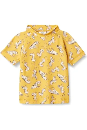 Amazon T-Shirt Rashguard à Manches Courtes Fille, , 5 Ans