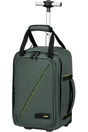 American Tourister Take2Cabin Ryanair Sac de Cabine à roulettes, 40 x 25 x 20 cm, 20 l, 1,40 kg, Sac à Dos à roulettes, Bagage à Main, Sac à Dos en Avion, Taille S, , Vert (Dark