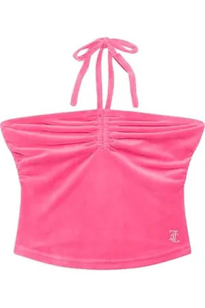 Juicy Couture Neck Holder Figubetontes Shirt Top Oberteil mit Applikationen Versch. Farben Caraco, , M Femmes