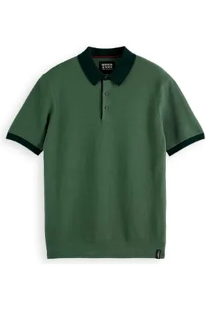 Scotch&Soda Structured Knitted Solid Polo, , L Hommes