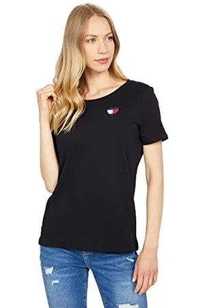 Tommy Hilfiger T-Shirt à col Rond avec Logo pour Femme, ., Taille XL