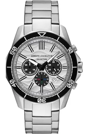 Armani Exchange Hommes Analogique Quartz Montre avec Bracelet en Acier Inoxydable AX1969