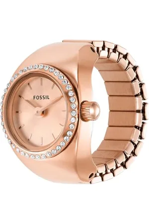 Fossil Montre Bague pour Femme, Mouvement à Quartz avec Bracelet en Acier Inoxydable