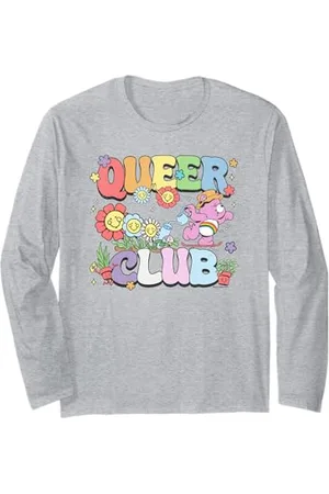 Care Bears Pride Queer Club Gardening Logo Distressed Manche Longue