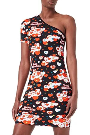 Moschino Polaire en Coton Stretch sur Toute la Surface Robe, , 46 Femme
