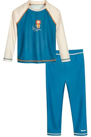 Playshoes Zweiteiler Lang Maillot de Bain, Ensemble à Manches Longues Jungle, 74-80 Garçon