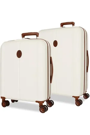 El Potro Ocuri Ensemble de valises Blanches 55/70 cm, Rigide 6,2 kg, Fermeture TSA ABS 6,2 kg, 118 L, Extensible Bagage à Main, , Talla única, Jeu de valises