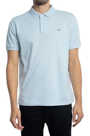 GANT Reg Shield SS Pique Polo, Fresh Blue, M Hommes