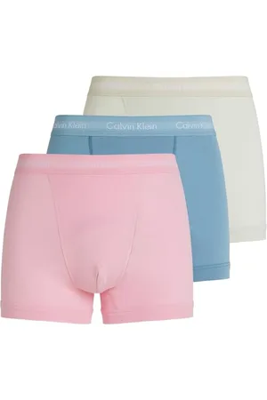 Calvin Klein Boxers Lot de 3 Homme Sous-Vêtement, Multicolore (Faded Denim, Celadon Tint, Buff Pk), M