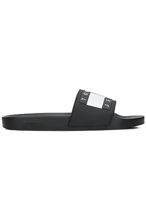 Tommy Hilfiger Homme Claquettes Pool Slide Sandales de Bain, Noir (Black), 46